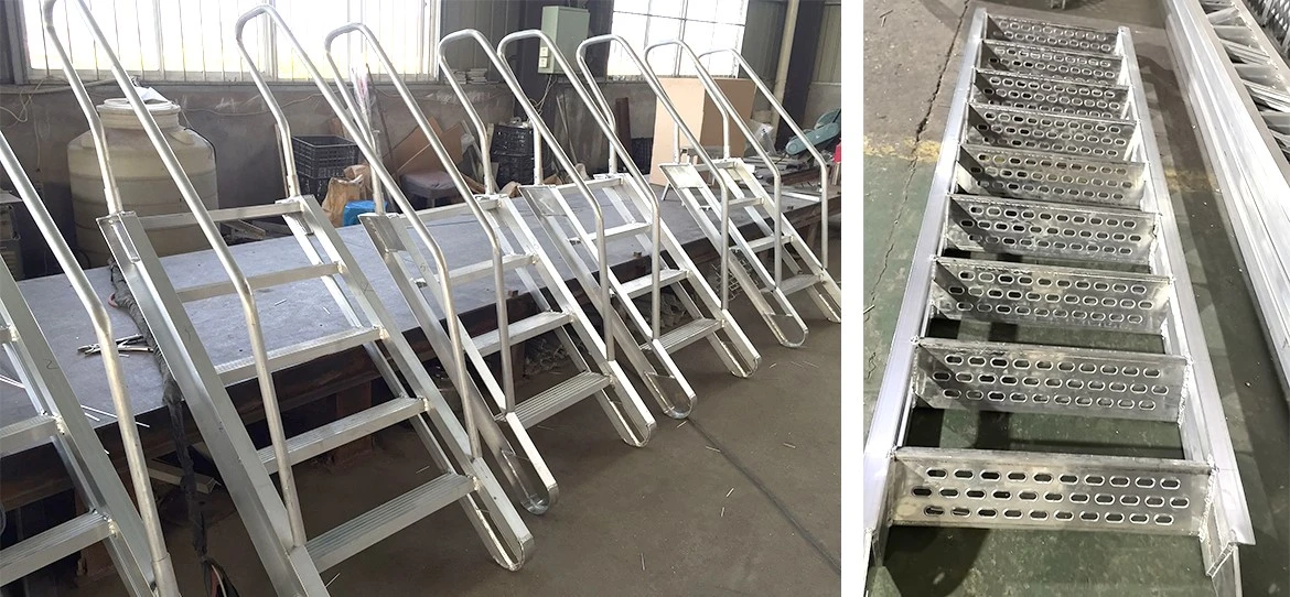 Stainless steel inclined ladder in factory Stainless steel inclined ladder in factory