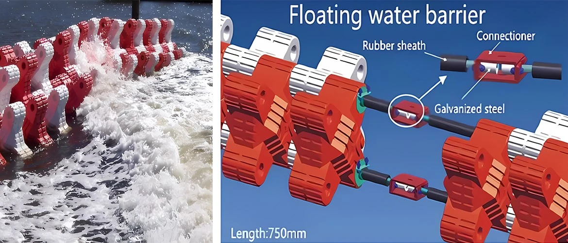 Recyclable floating breakwater